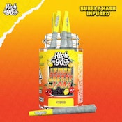 HIGH 90'S: Lemon Cherry Jam High Fives Bubble Hash Infused .5g Prerolls 5pk/2.5g (H)