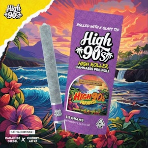 High 90's - HIGH 90'S: Paradise 1.5g High Roller Preroll w/ Glass Tip (S/H)