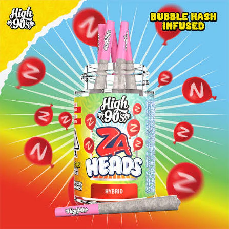 HIGH 90s - High 90s - Za Heads - Infused Preroll 5pk - 2.5G Main Image
