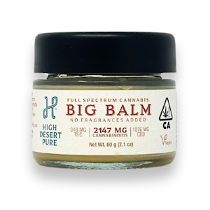HIGH DESERT PURE - High Desert Pure - Balm - Big Balm 1:1 - 2.1ozz - 948mgTHC/1076mgCBD