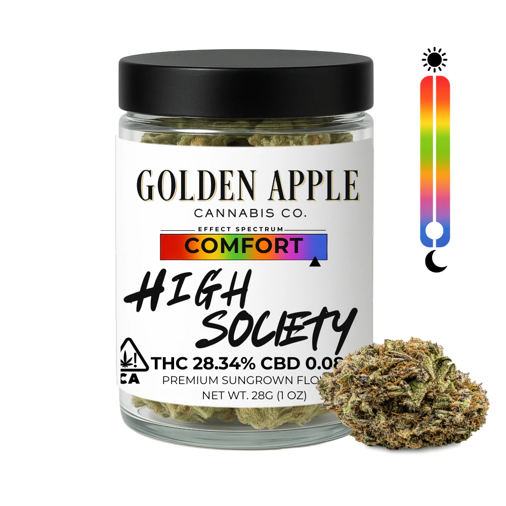 Golden Apple Cannabis Co. - High Society | Premium | Indica | 28g Main Image