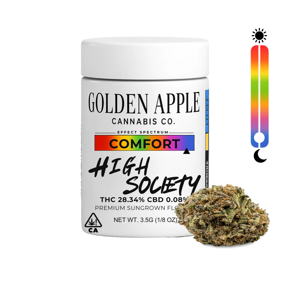 Golden Apple Cannabis Co. - High Society | Premium | Indica | 3.5g Main Image