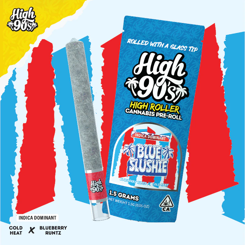 HIGH 90s - High 90's - Blue Slushie High Roller Preroll 1.5g Main Image
