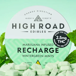High Road Edibles - High Road | Recharge Wintergreen Mints | 100mg