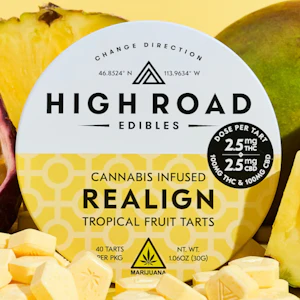 High Road Edibles - High Road | Realign Fruit Tarts  1:1 CBD | 100mg