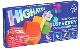 Blueberry 1:1:1 THC:CBD:CBN 300mg 10 Pack Sour Gummies - Highatus