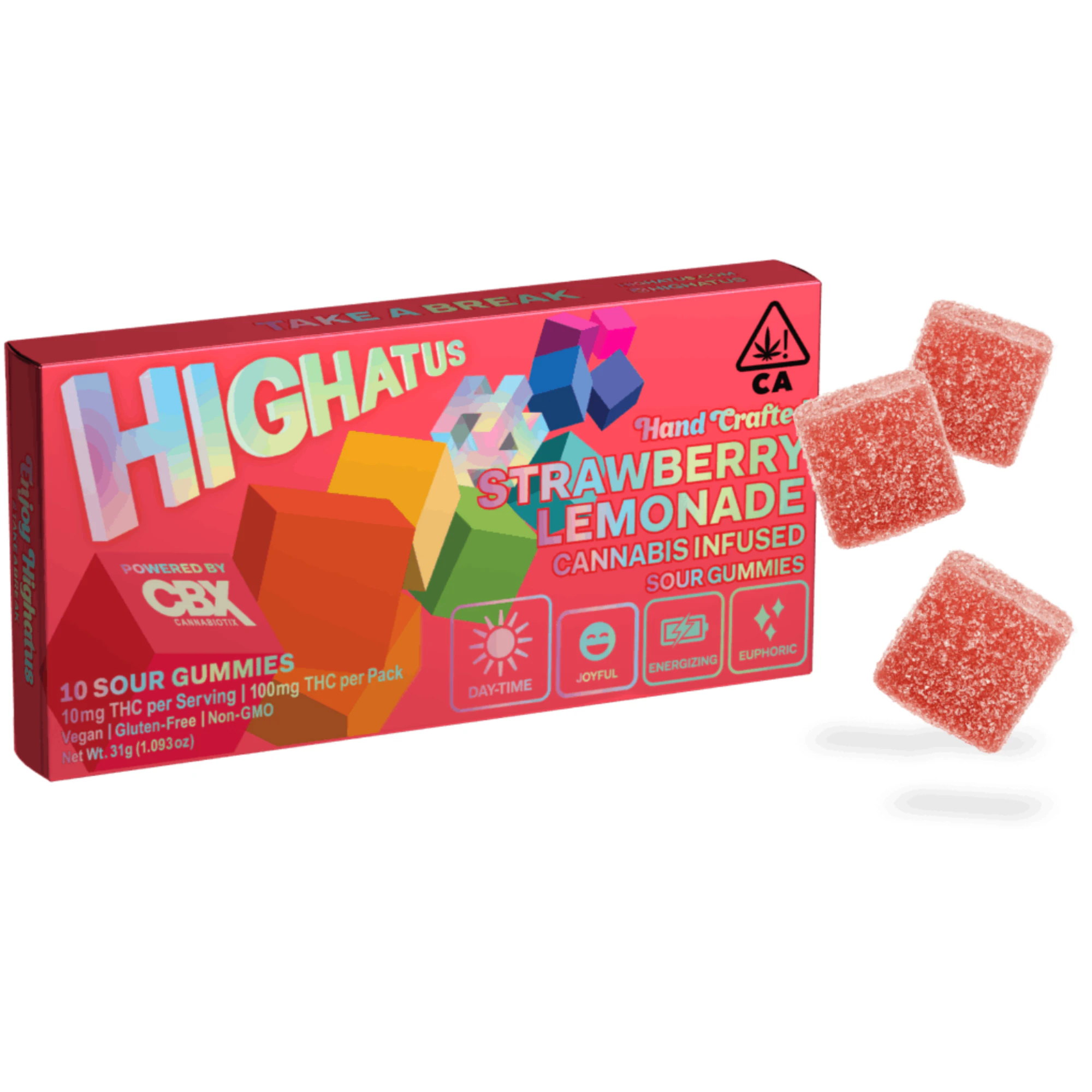 Highatus - Highatus - Strawberry Lemonade - Sour Gummies 10 PK Main Image