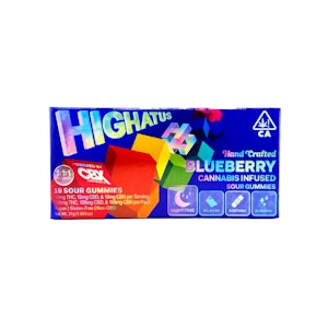 HIGHATUS - BLUEBERRY CBN SOUR GUMMIES 100MG - HIGHATUS