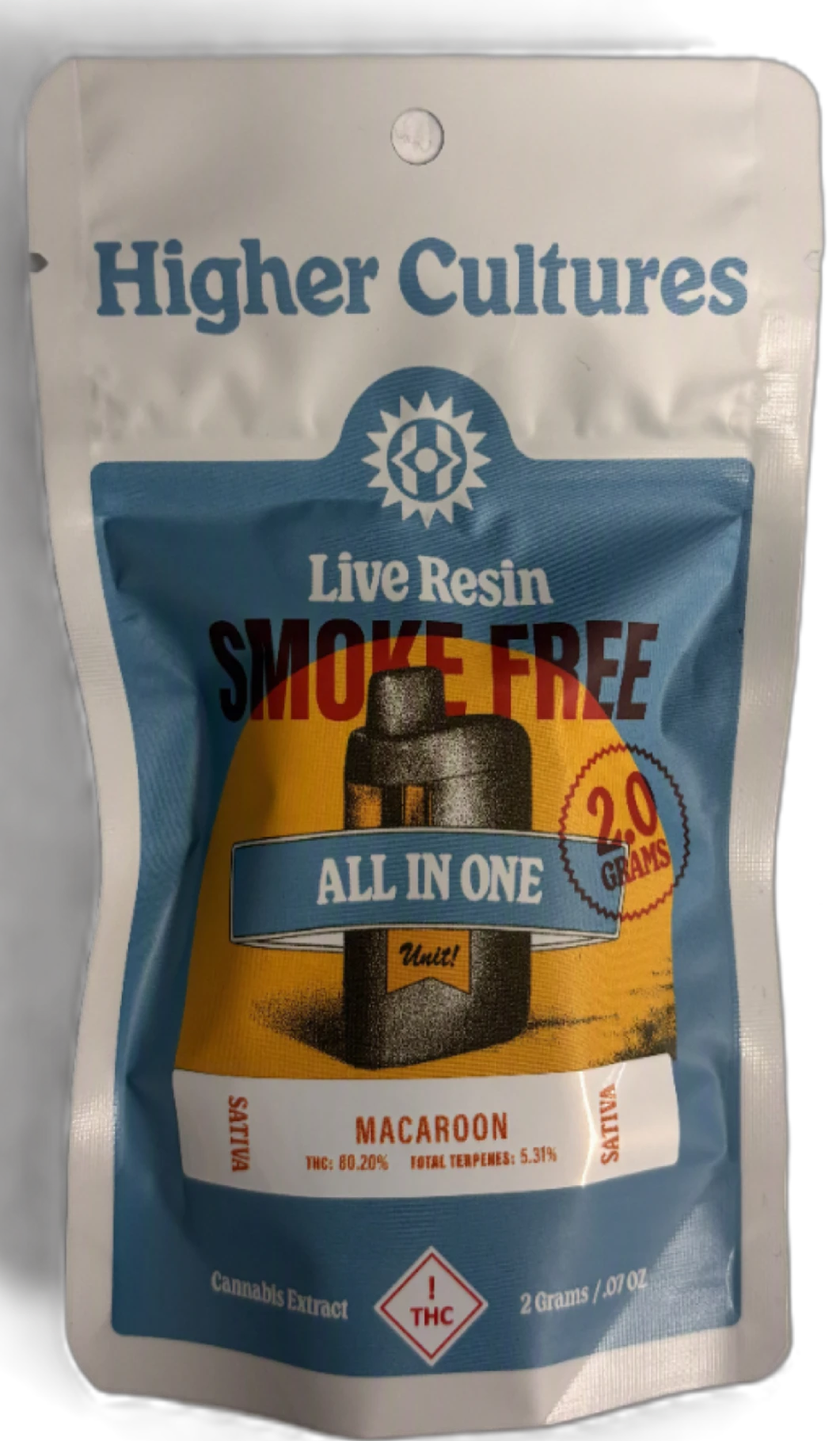 Higher Cultures - Macaroon (2G) | Live Resin Disposable | Sativa Hybrid Main Image