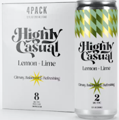 Highly Casual - Lemon Lime Seltzer 4pk - 2mg