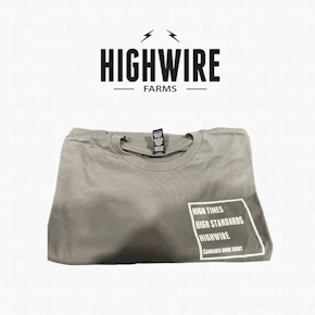 HIGH TIMES/HIGH STANDARDS Highwire T-Shirt Small - Grey