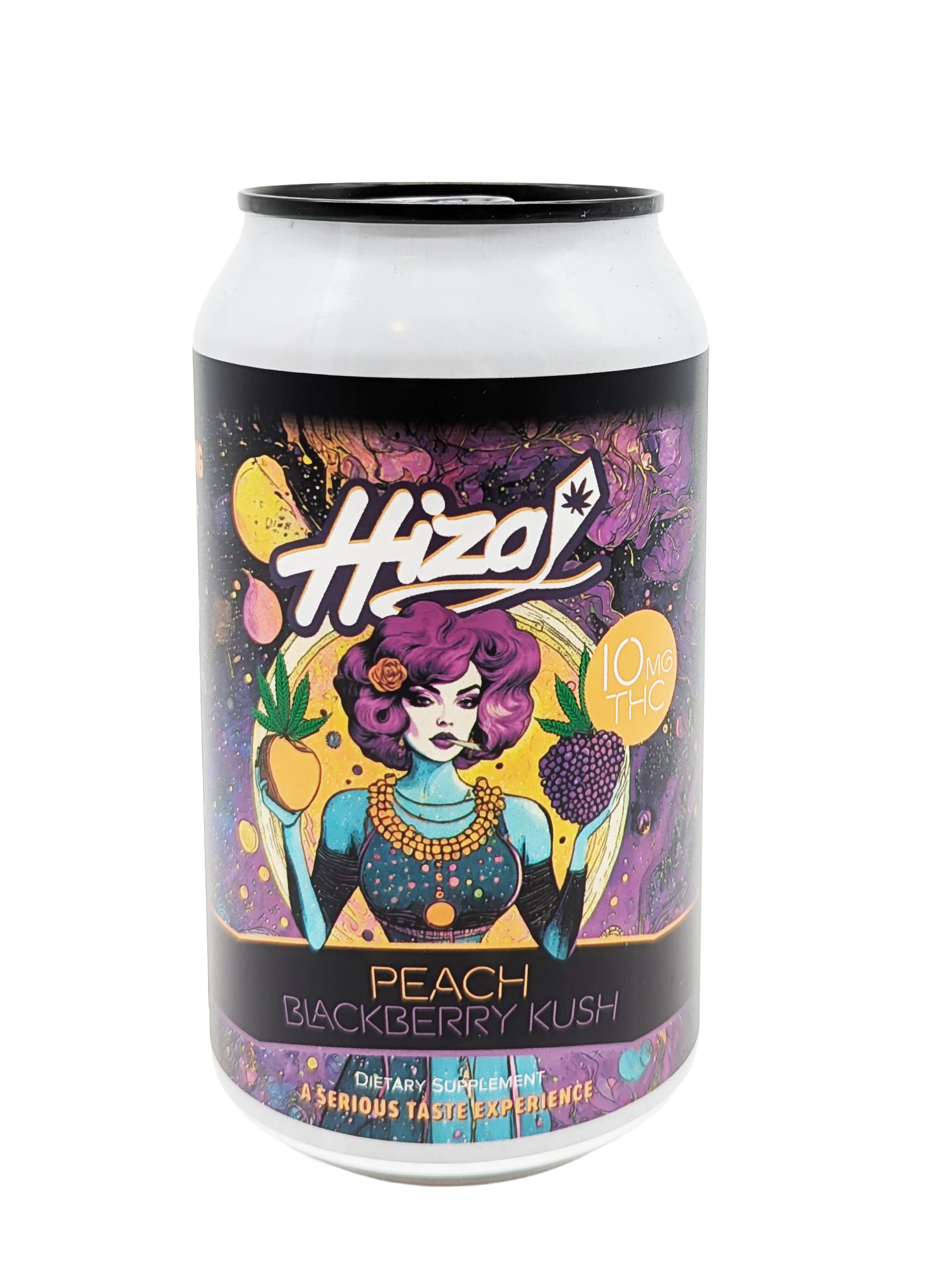Hiza Kyte - Hiza Kyte | Peach Blackberry Kush Cannabis Beverage | 10mg THC Drink Main Image