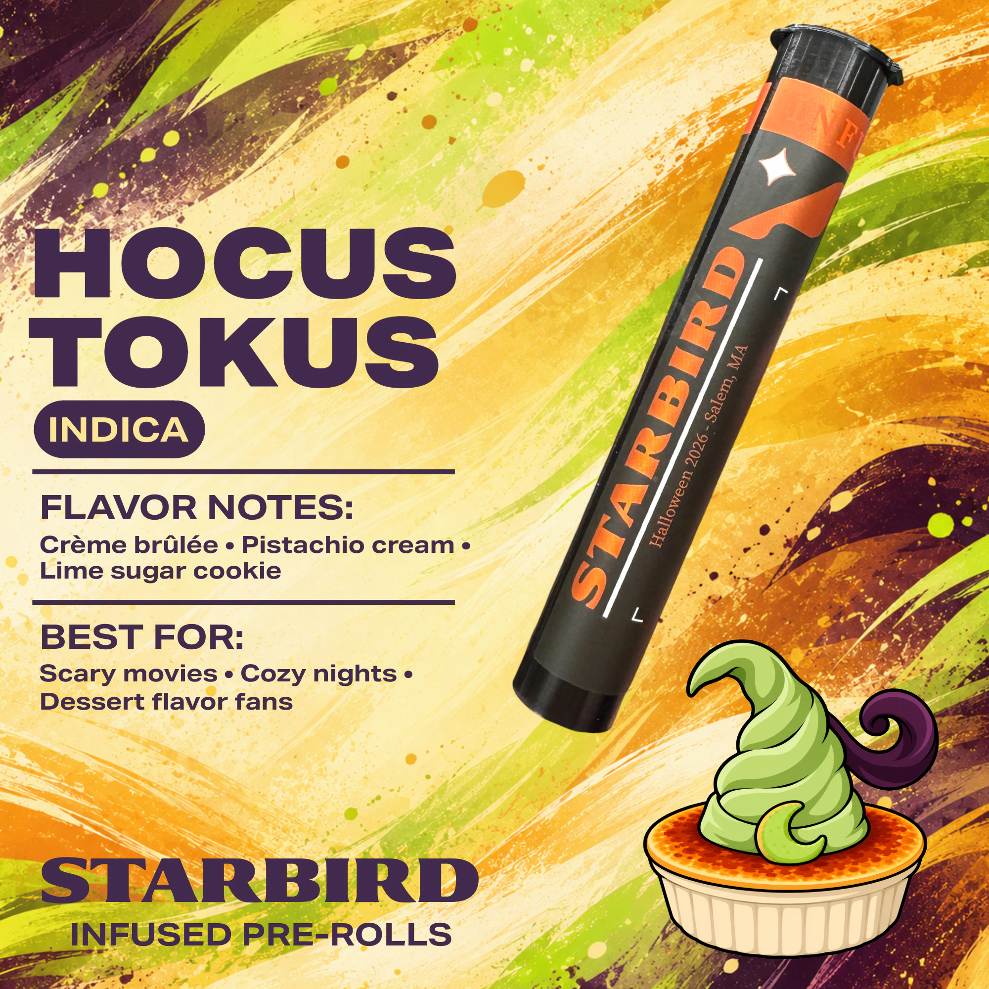 Starbird - Hocus Tokus - 1g Halloween Infused Preroll - Starbird Cannabis Main Image