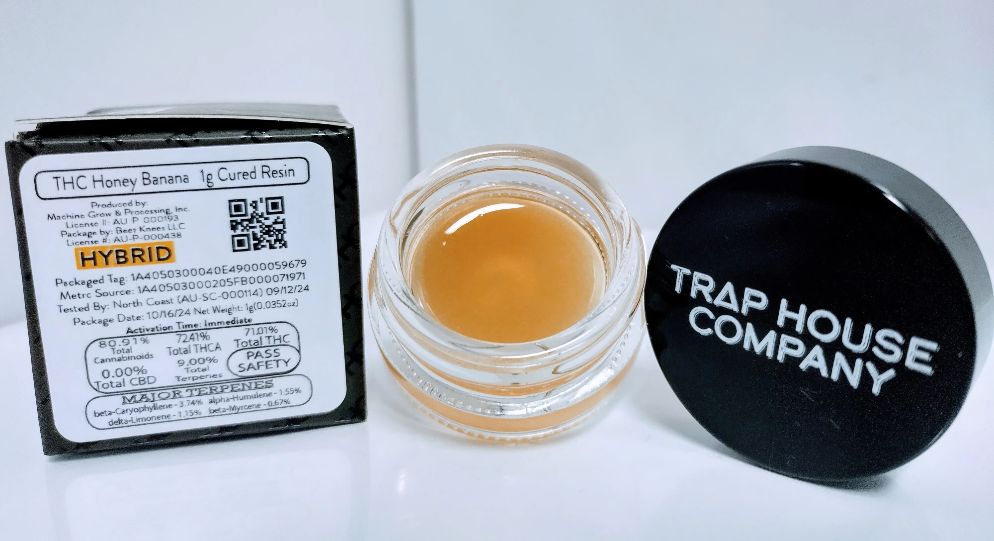 Trap House Company - THC Honey Banana | 1g Cured Resin Main Image
