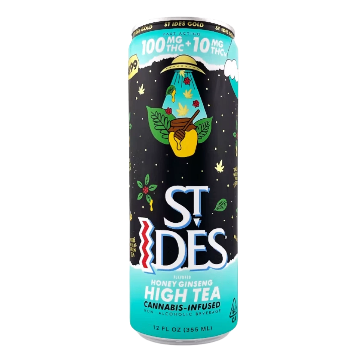 ST IDES - Honey Ginseng (Single) | 12oz 100mg THC + 10mg THCv High Tea | St Ides Main Image