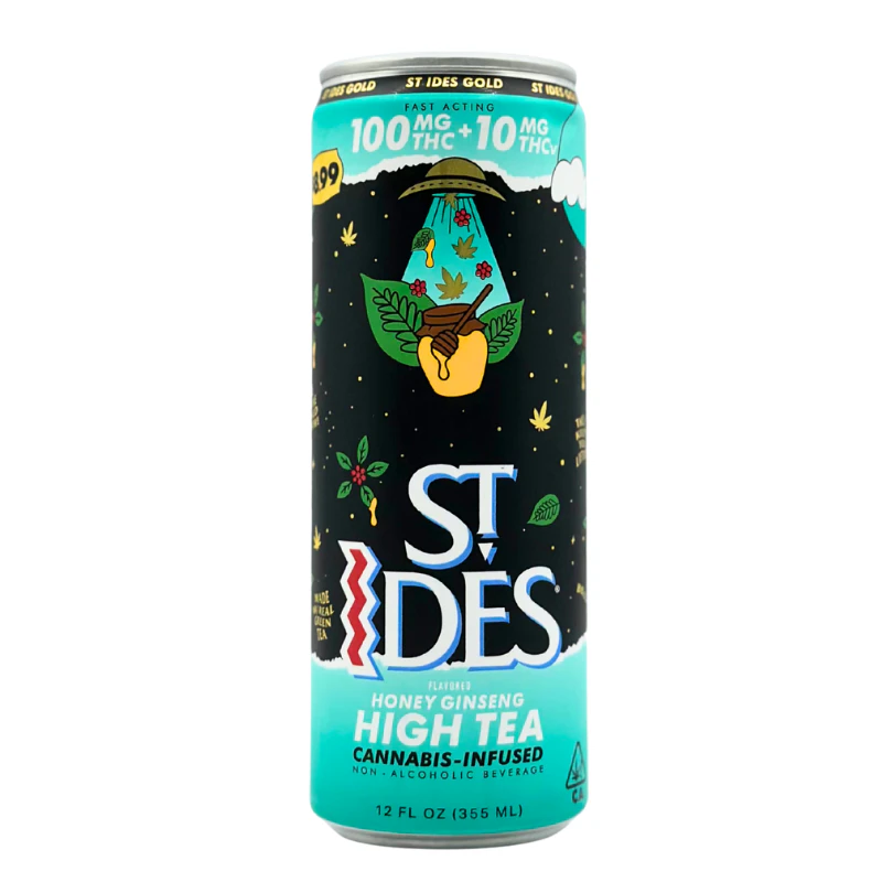 ST IDES - St Ides - High Tea - Honey Ginsing - 100mg/10mg - THC/THCv - Beverages - 12oz Main Image