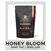 Honey Bloom's - Lv3 - Peach Bellini - (10pc x  5mg THC / 50mg CBD)