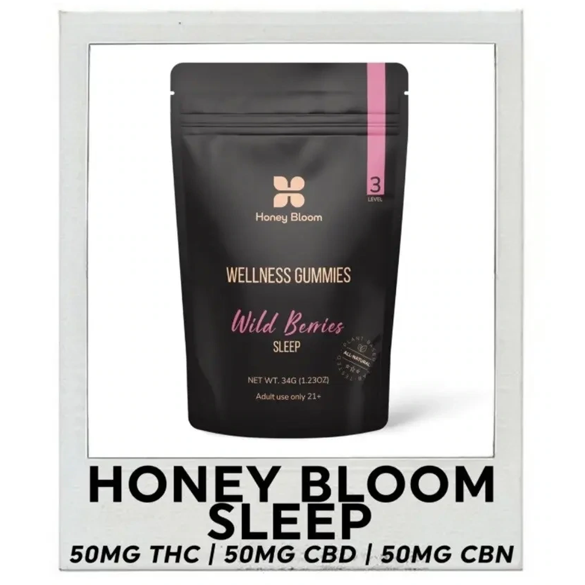 Honey Bloom's - Lv3 - Sleep - Wild Berries - (10pc x 5mg THC / 5mg CBD / 5mg CBN)