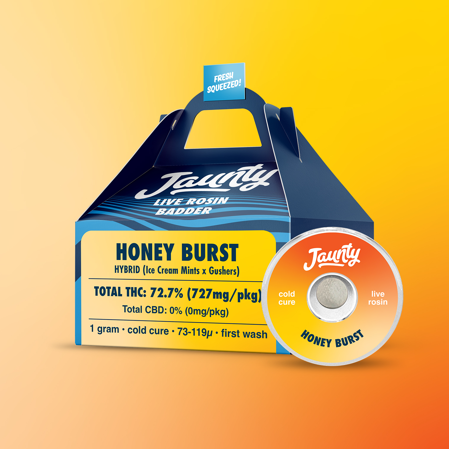 Honeyburst Cold Cure Live Rosin Badder - 1g Concentrate