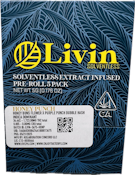 Honey Punch 5g Bubble Hash Infused 5 Pack Pre-Roll - Livin Solventless
