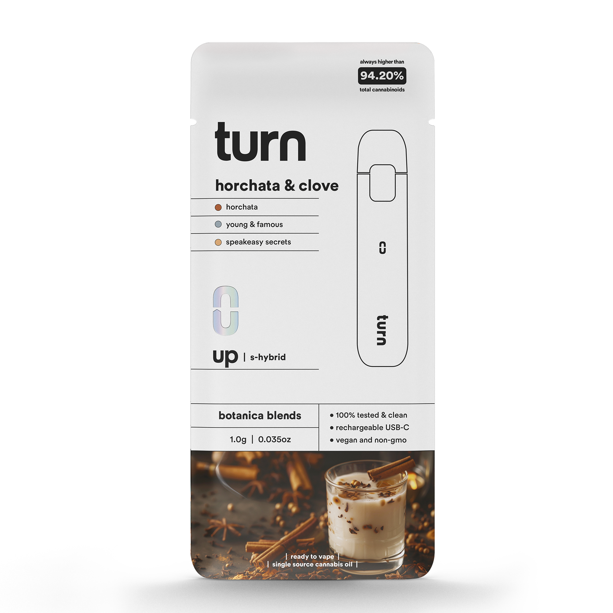 Horchata & Clove (S) | 1g Botanical Blends AIO | Turn