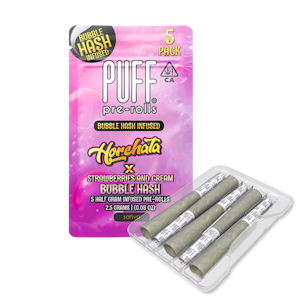 PUFF - Horchata x Strawberries and Cream (S) | .5g 5pk Bubble Hash Preroll | Puff