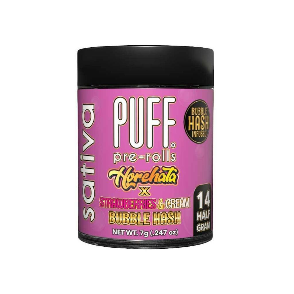 PUFF Horchata x Strawberries and Cream Bubble Hash Infused 14-Pack Pre-Roll 7.0g