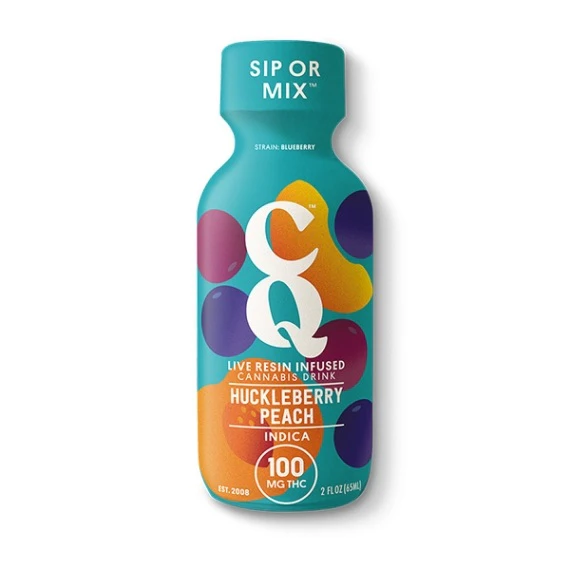 CQ Drinks - Huckleberry Peach | Drink | 100mg/20 Servings | CQ Main Image