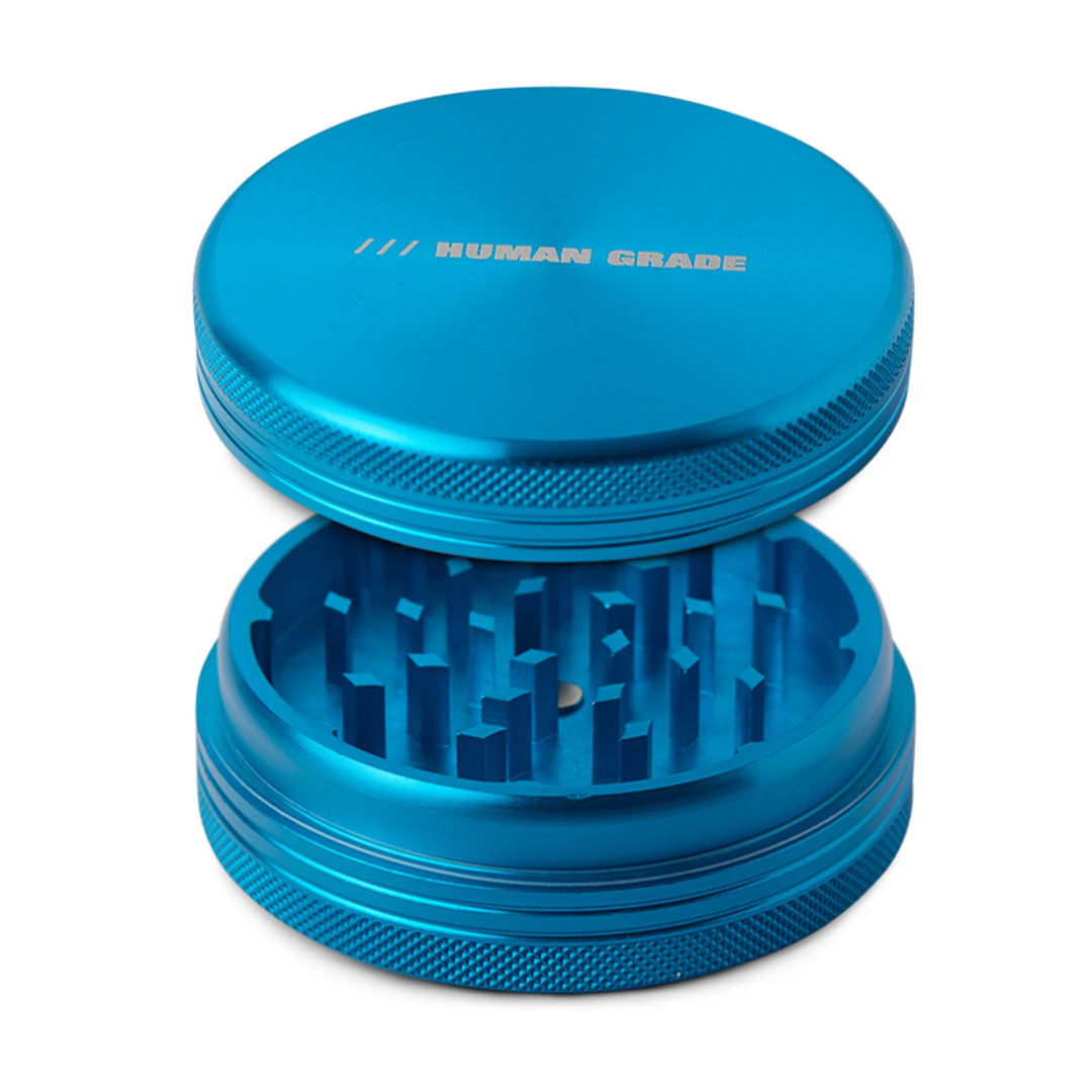 FARMHOUSE ARTISAN MARKET - Human Grade | 2 Piece Aluminum Grinder | Light Blue Main Image
