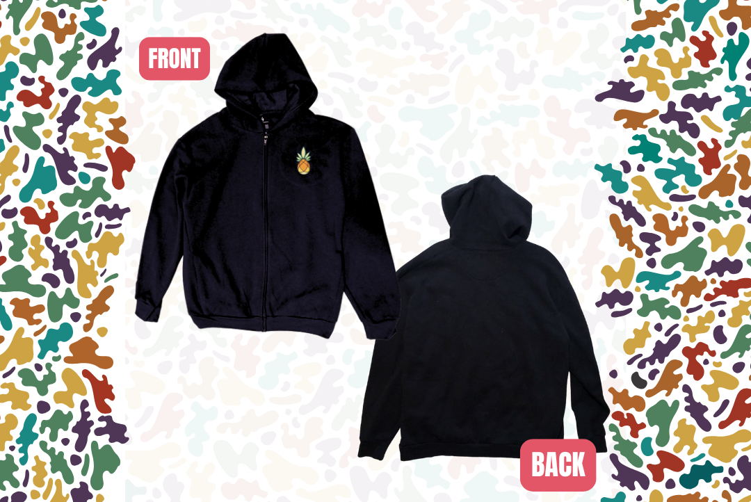 (2XL) Humble Root Black Zip-Up Hoodie picture