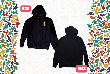 Humble Root - (XL) Humble Root Black Zip-Up Hoodie