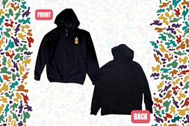 (S) Humble Root Black Zip-Up Hoodie