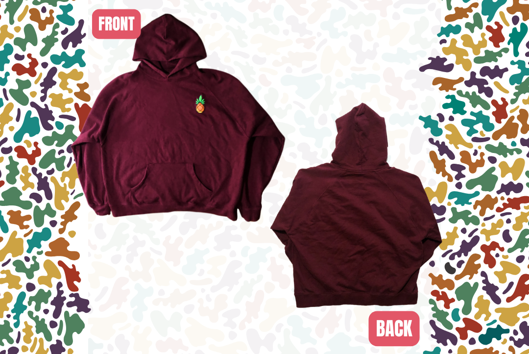 (2XL) Humble Root Burgundy Pull-Over Hoodie picture