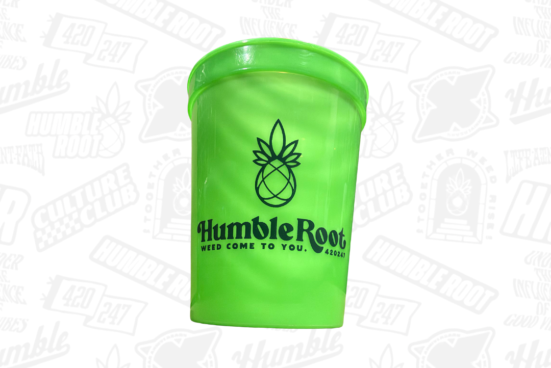 Green Plastic Drinking Cup - Humble Root picture