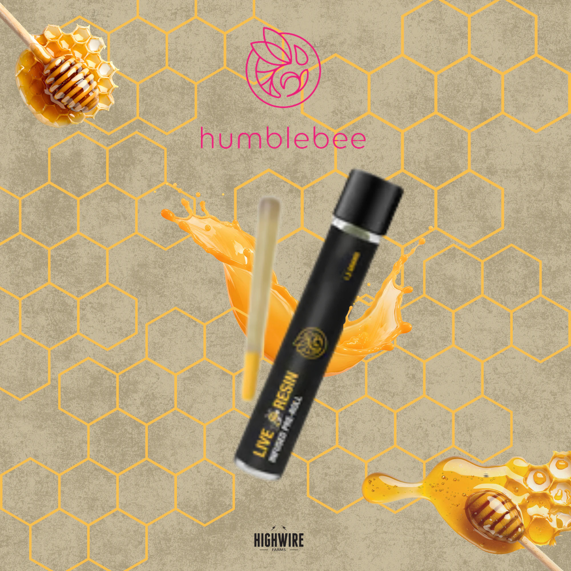 Humblebee - Humblebee Orange Cream Pop X Sherbanger Live Resin Infused Preroll 1.2g Main Image