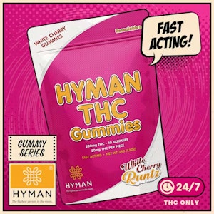 HYMAN - Hyman - White Cherry Runtz Gummies 200MG (10x20MG)