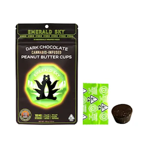 Emerald Sky - Emerald Sky - 10 ct. 100mg THC Peanut Butter Cups - Hybrid Dark Chocolate
