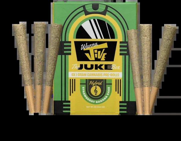 Wanna JIVE - Wanna Jive - Strawberry Banana Cake - 6pk/1g Prerolls Main Image