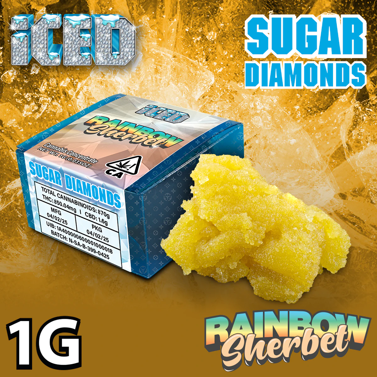 ICED - ICED Rainbow Sherbet (S) Sugar Diamonds 1g Main Image
