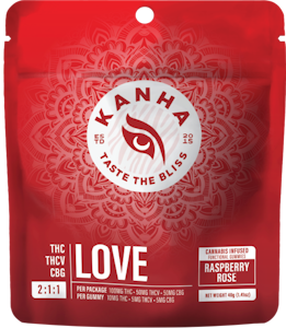 KANHA - KANHA | 10pk FX Gummies | Love 2:1:1 Raspberry Rose | 100mg