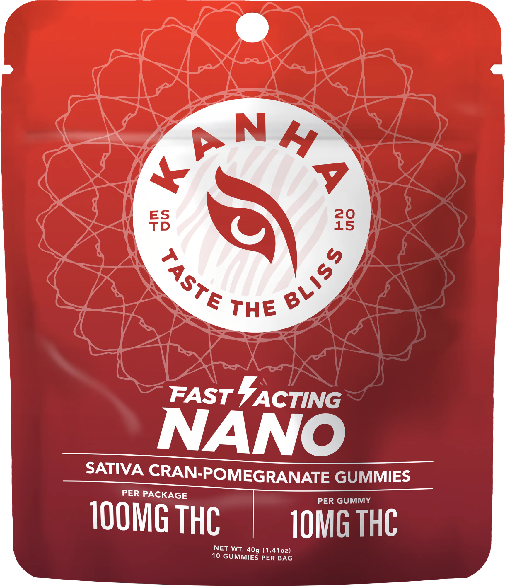 KANHA - KANHA | 10pk Nano Gummies | Cran Pomegranate | 100mg Main Image