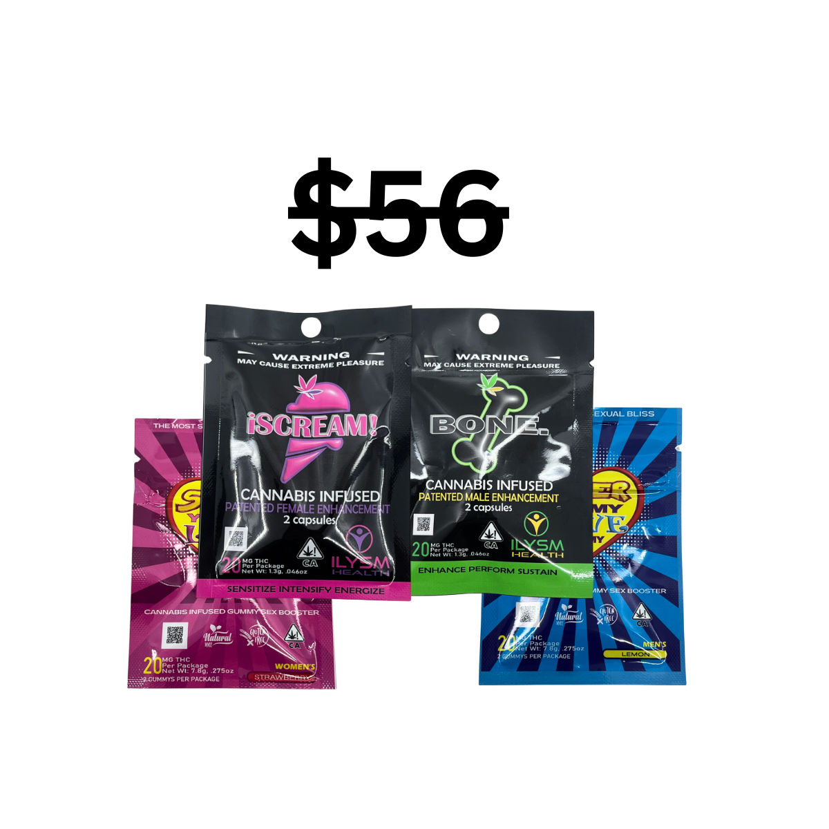 Pleasure BUNDLE | 2x Mens & Womens Enhancement Gummies | ILYSM Health