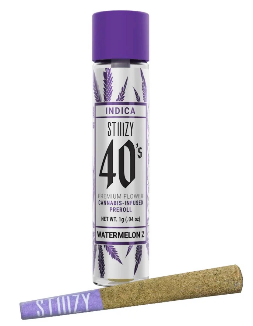 STIIIZY - Stiiizy-Watermelon Z-40's-Joint-Infused Pre Roll-Live Resin-Kief-40%+-1g Main Image