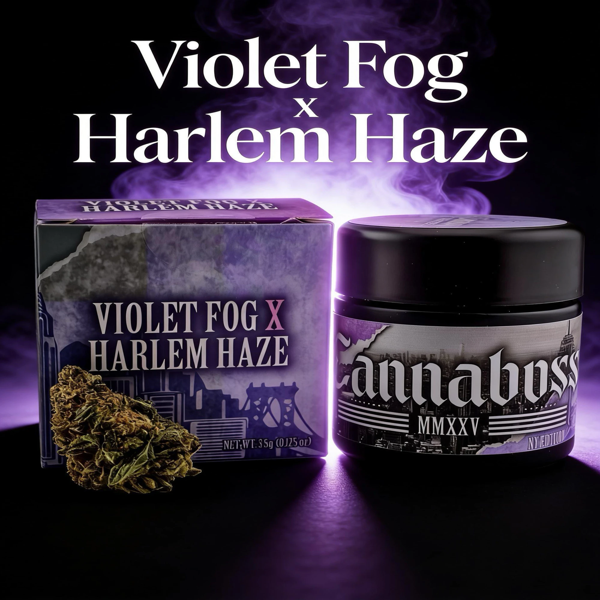 CannaBoss - Cannaboss Violet Fog x Harlem Haze 3.5G Jar | F31 Main Image
