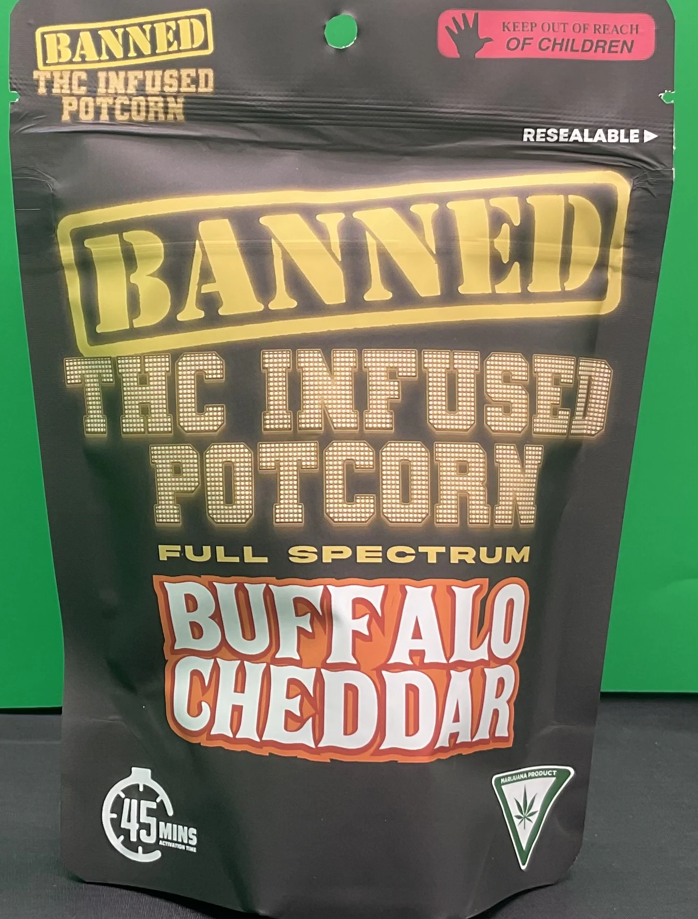 OAK CANNA & WELLNESS - Banned - Potcorn - Buffalo Cheddar 200mg Main Image