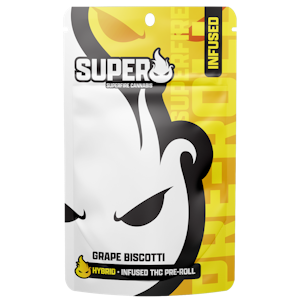 SUPERFIRE - SuperFire- Infused Pre Roll- Grape Biscotti-Hybrid-1.2g-44.31% THC