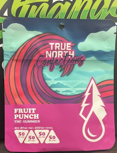 True North - Fruit Punch 4x50mg THC Vegan Gummies
