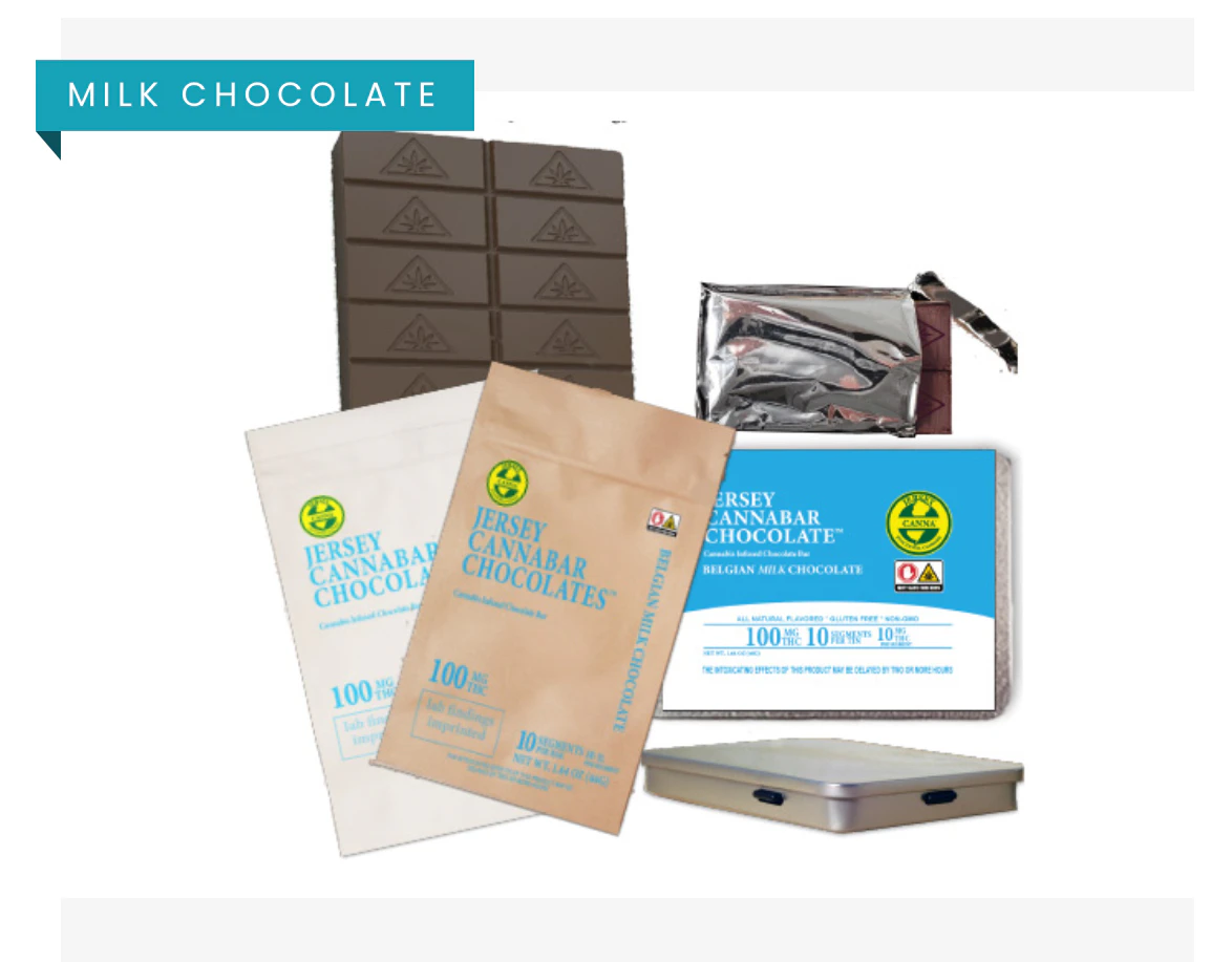 JERSEY CANNA - Cannacubes Belgian Milk Chocolate | 10 Pack (100mg) Main Image