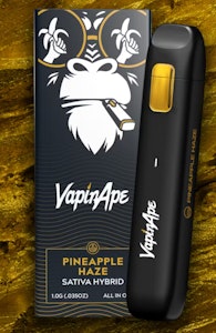 VAPIN APE -  VapinApe- All in One- Pineapple Haze-Sativa- Distillate- Rechargeable-1g- 81.47%THC