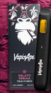 VAPIN APE - VapinApe- All in One- Gelato Dream- Hybrid- Distillate- Rechargeable-1g- 81.13%THC